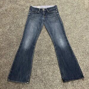 Gap Jeans Womens 27 Blue Perfect Boot Bootcut Low Rise Dark Wash Stretch Denim